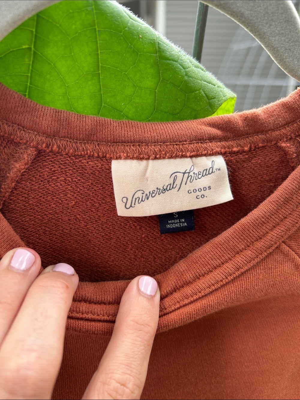 Universal Thread Rust Orange Pullover Sweatshirt - Picture 2 of 3